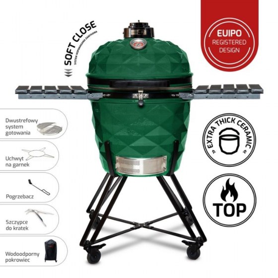 Grill ceramiczny Kamado Club PRO 2 zielony